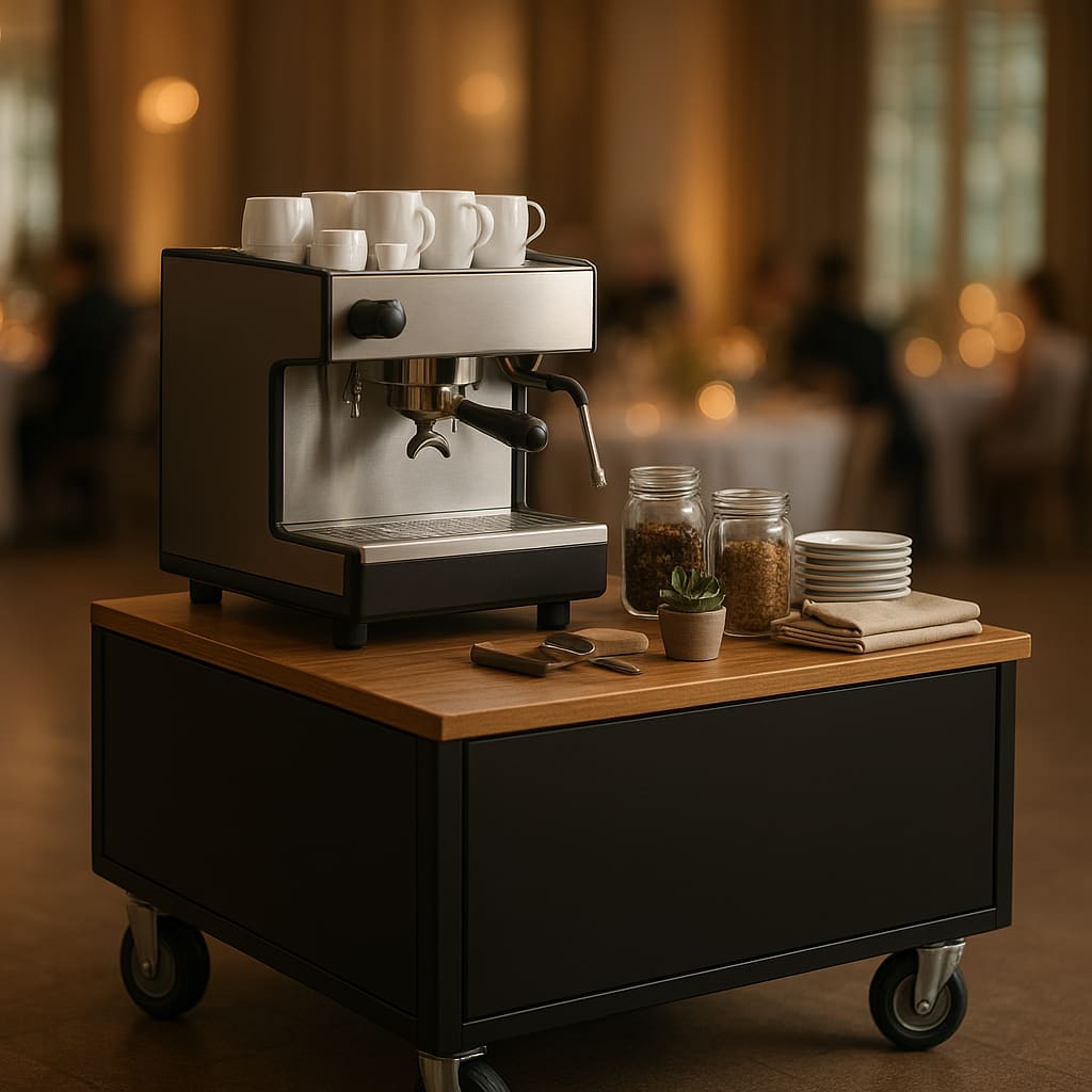 Modernes mobiles Coffee Cart Setup